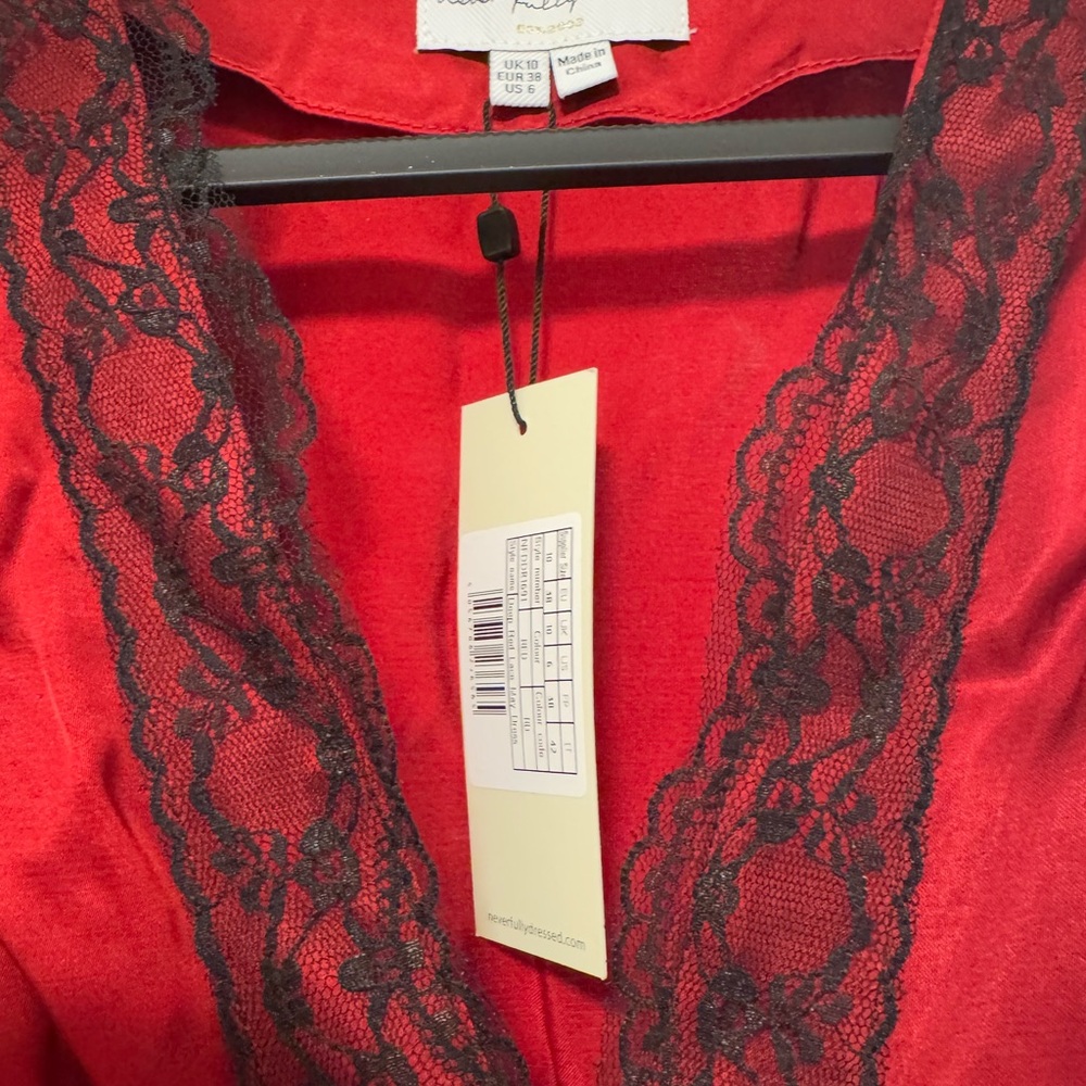 Never Fully Dressed Deep Red Lace May dress